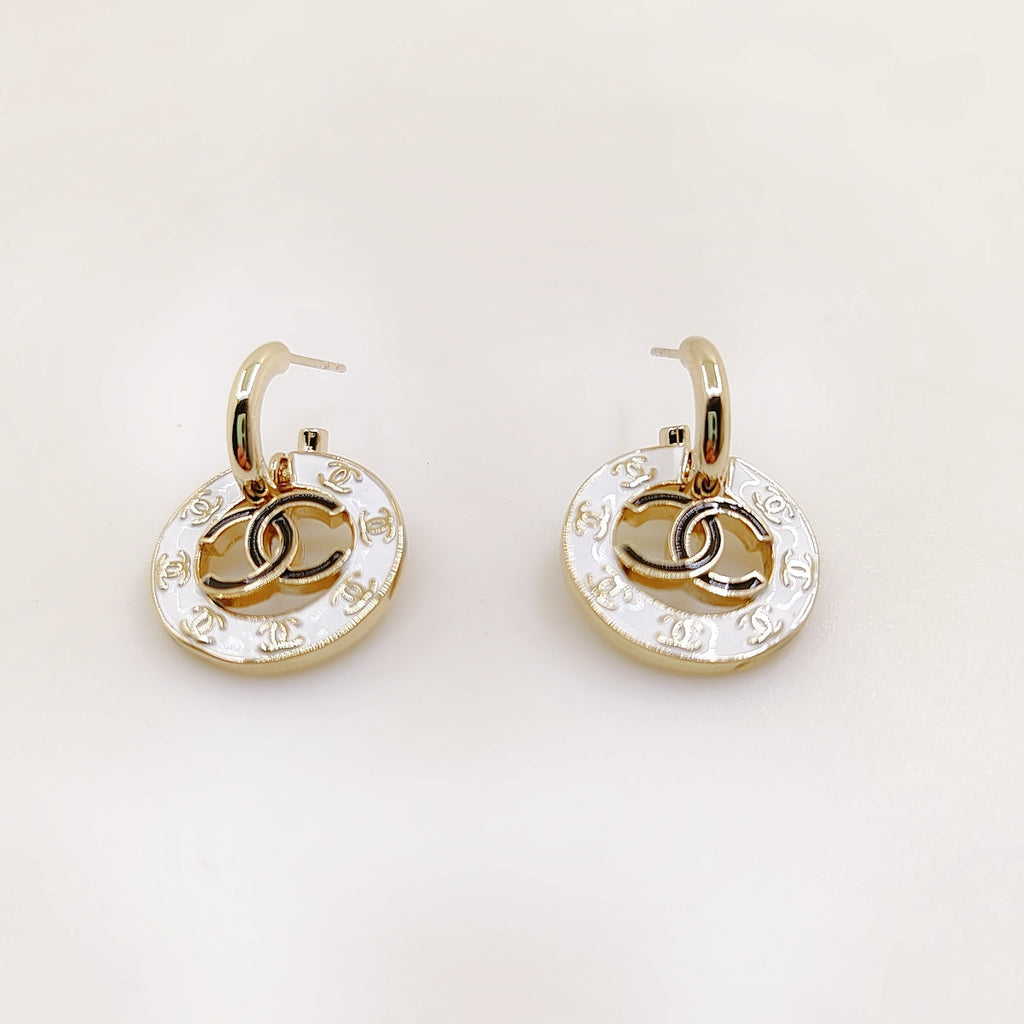 Chanel Circle 18K Gold Earrings