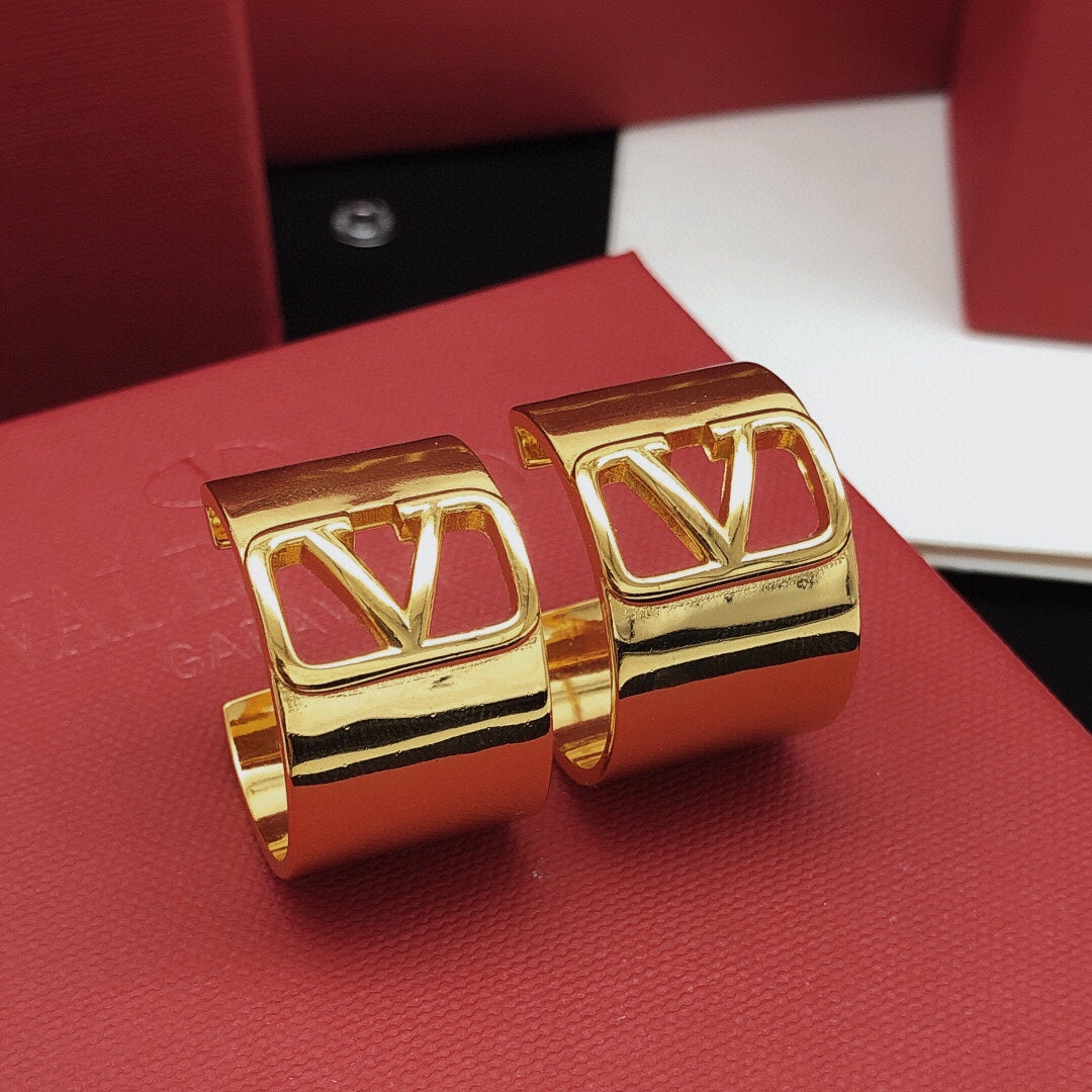 Valentino Cuff 18K Gold Earrings