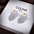Celine Diamonds Tassel 18K Gold Earrings