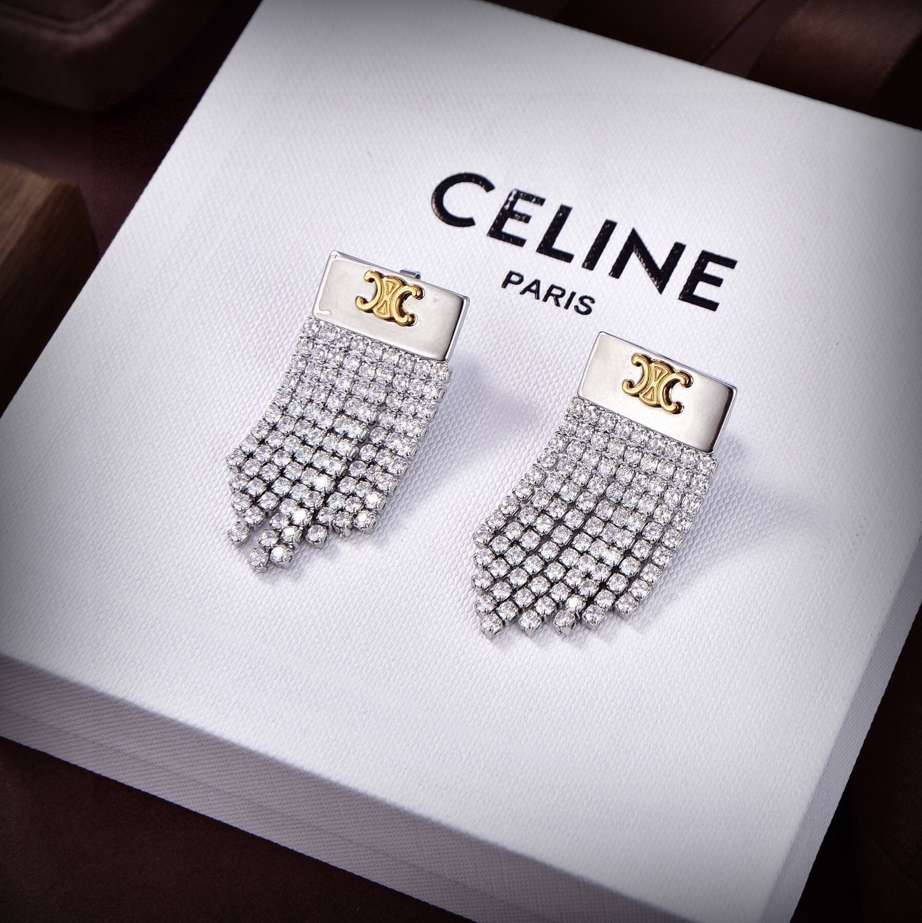Celine Diamonds Tassel 18K Gold Earrings
