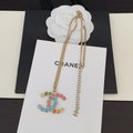 Chanel Color Crystals 18K Gold Necklace