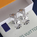 Louis Vuitton Script Diamonds 18K Gold Earrings
