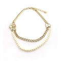 Chanel Pearls Crystals 18K Gold Necklace