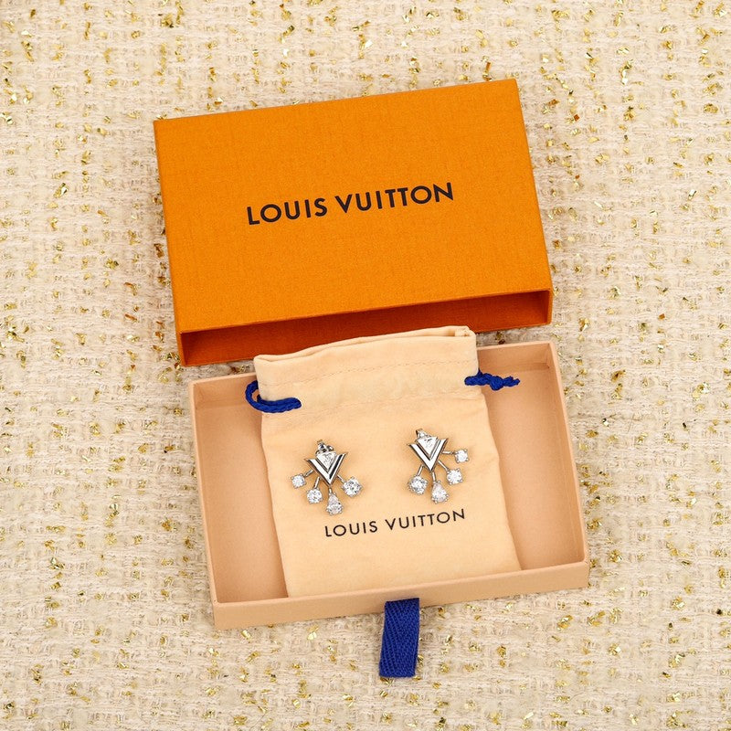 Louis Vuitton Diamomd 18K Gold Earrings