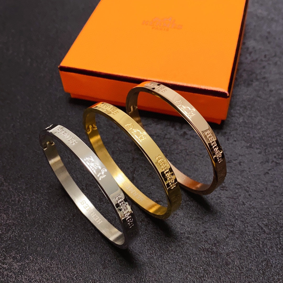 Hermes 18K Gold Bracelet