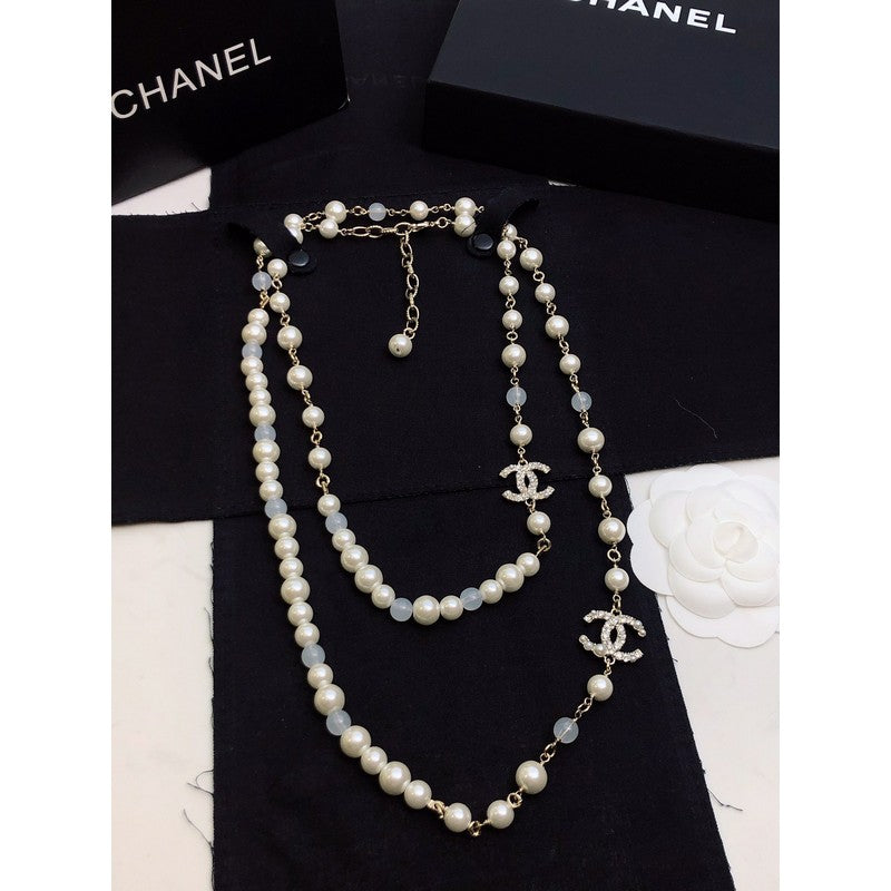 Chanel Long Pearl 18K Gold Necklace