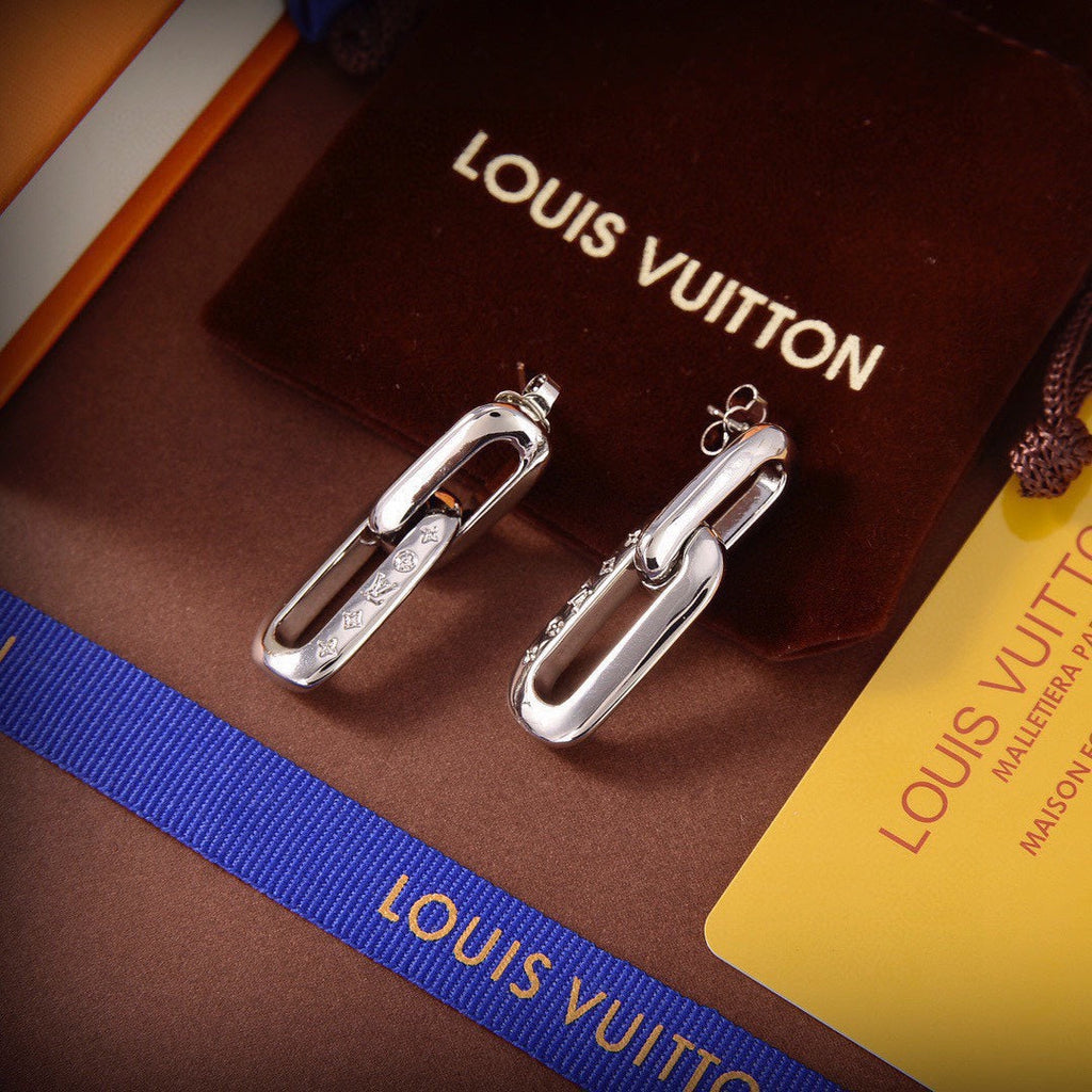 Louis Vuitton Edge 18K Gold Earrings