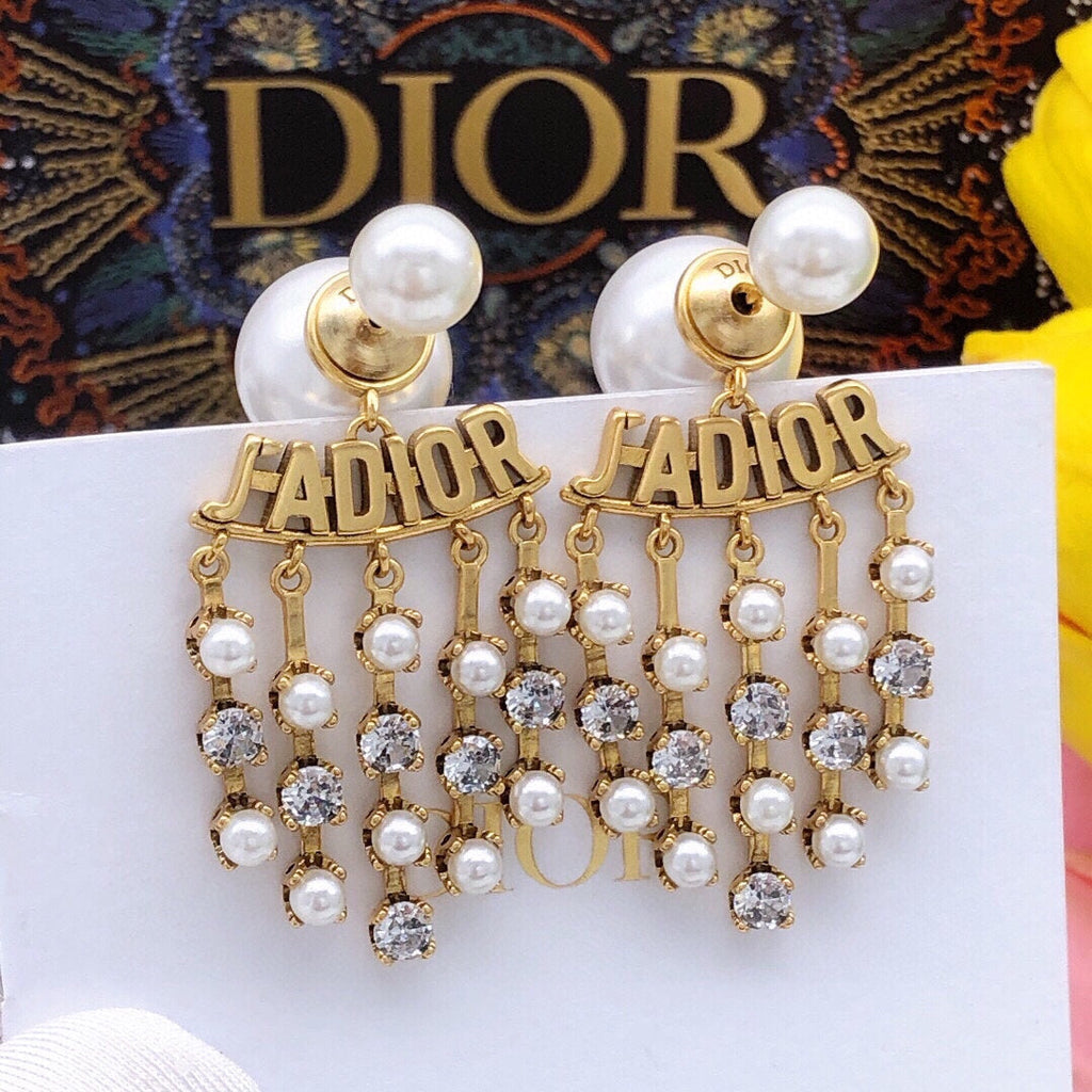 Dior J'Adior Pearl 18K Gold Earrings