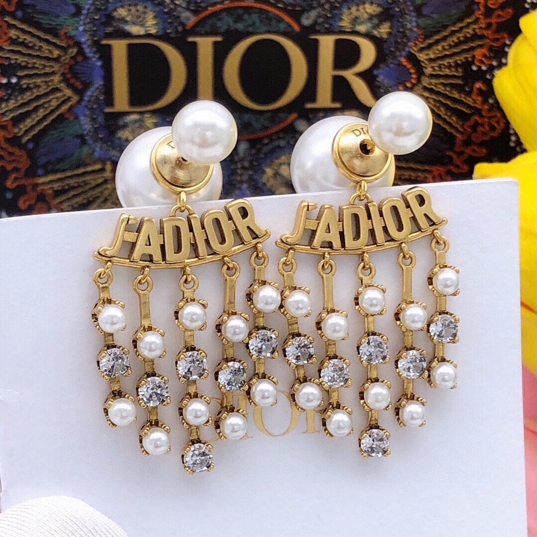 Dior J'Adior Pearl 18K Gold Earrings