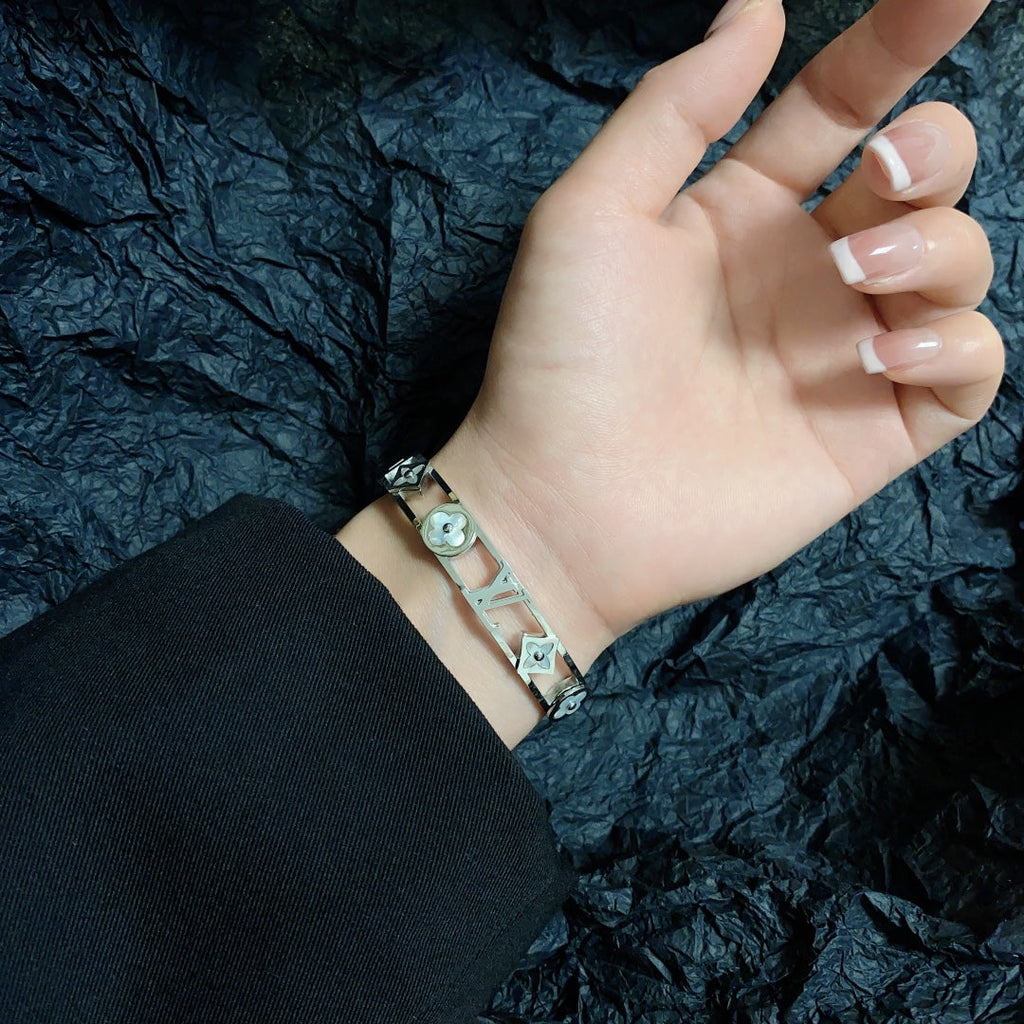 Louis Vuitton Crystal Studded 18K Gold Bracelet
