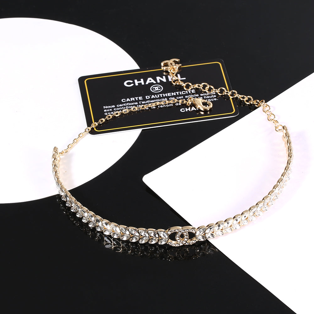 Chanel Diamonds Choker 18K Gold Necklace