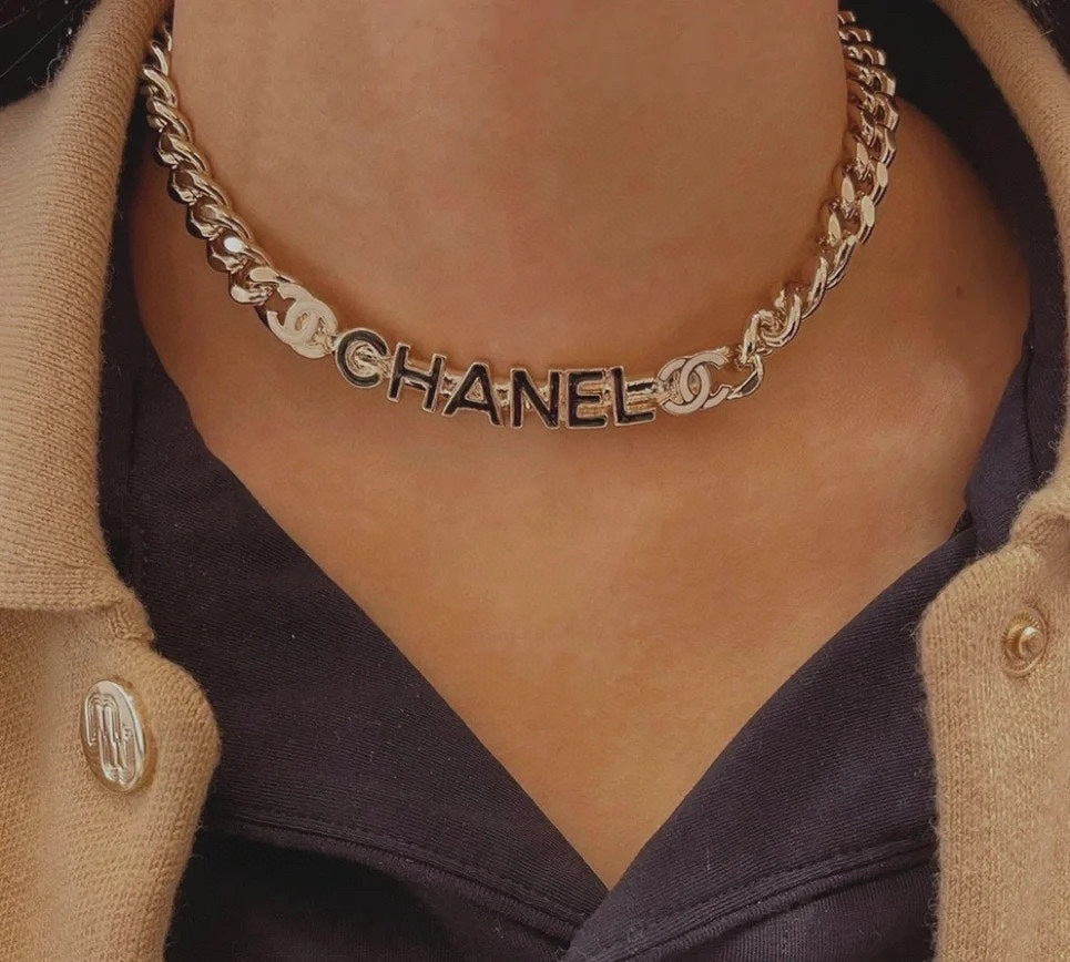 Chanel Chain Choker 18K Gold Necklace