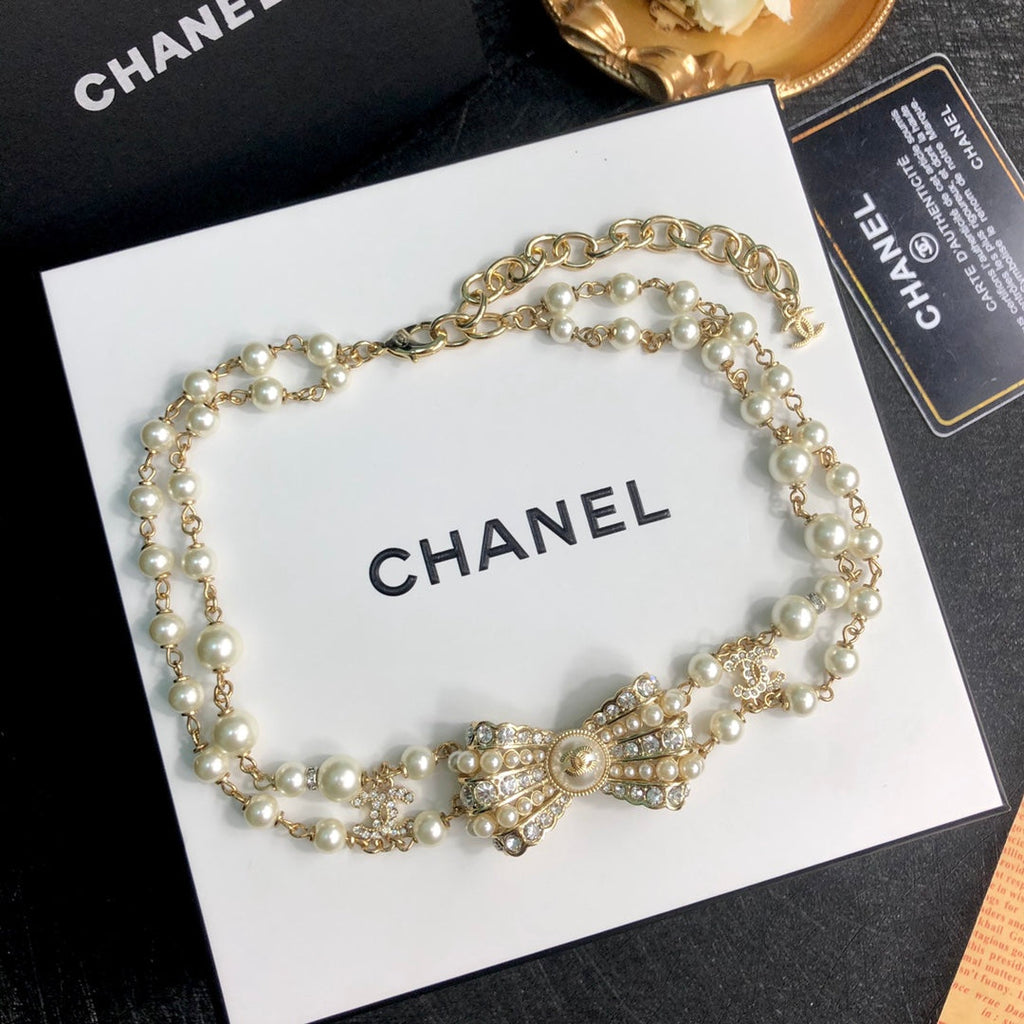 Chanel Bow Choker 18K Gold Necklace