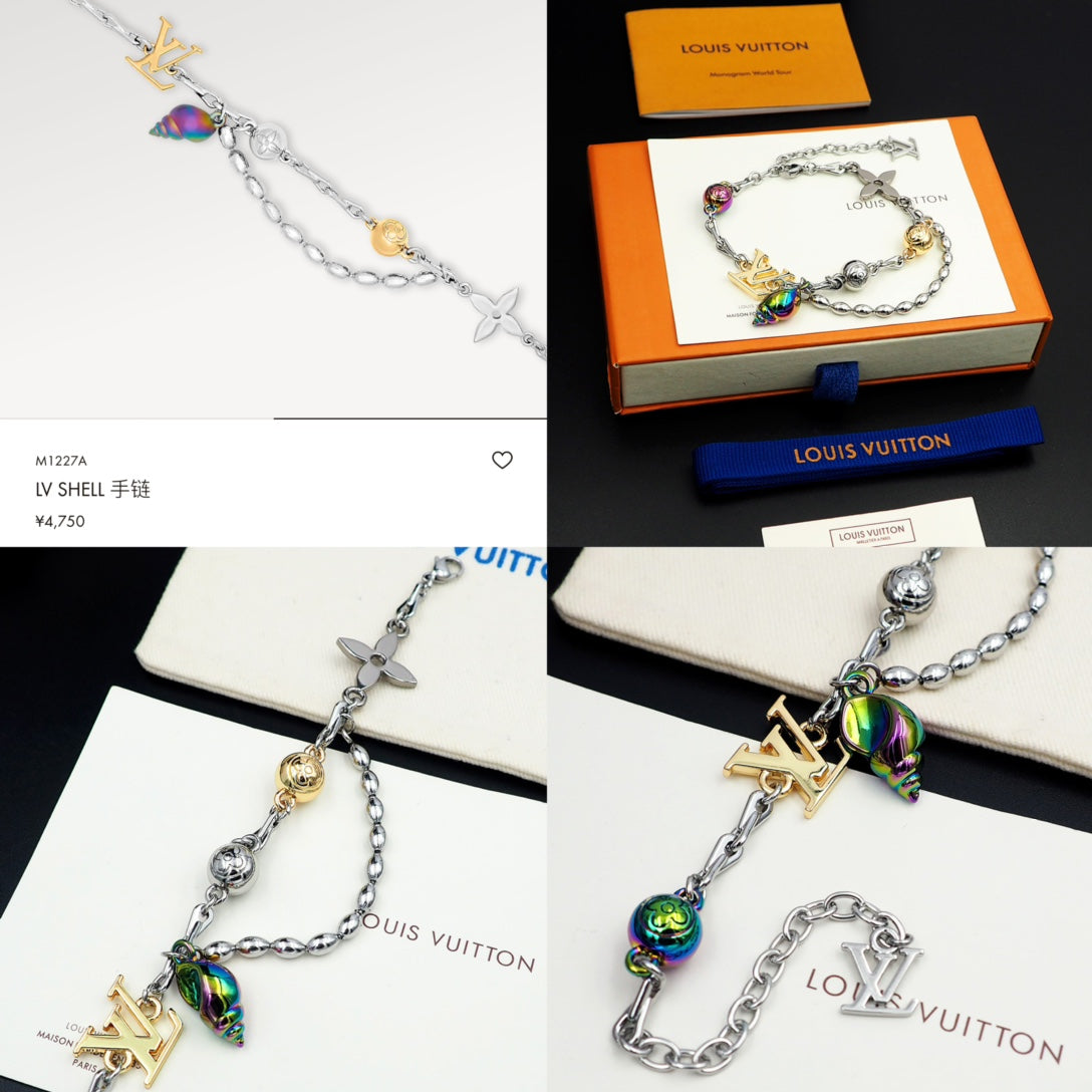 Louis Vuitton Shell 18K Gold Bracelet