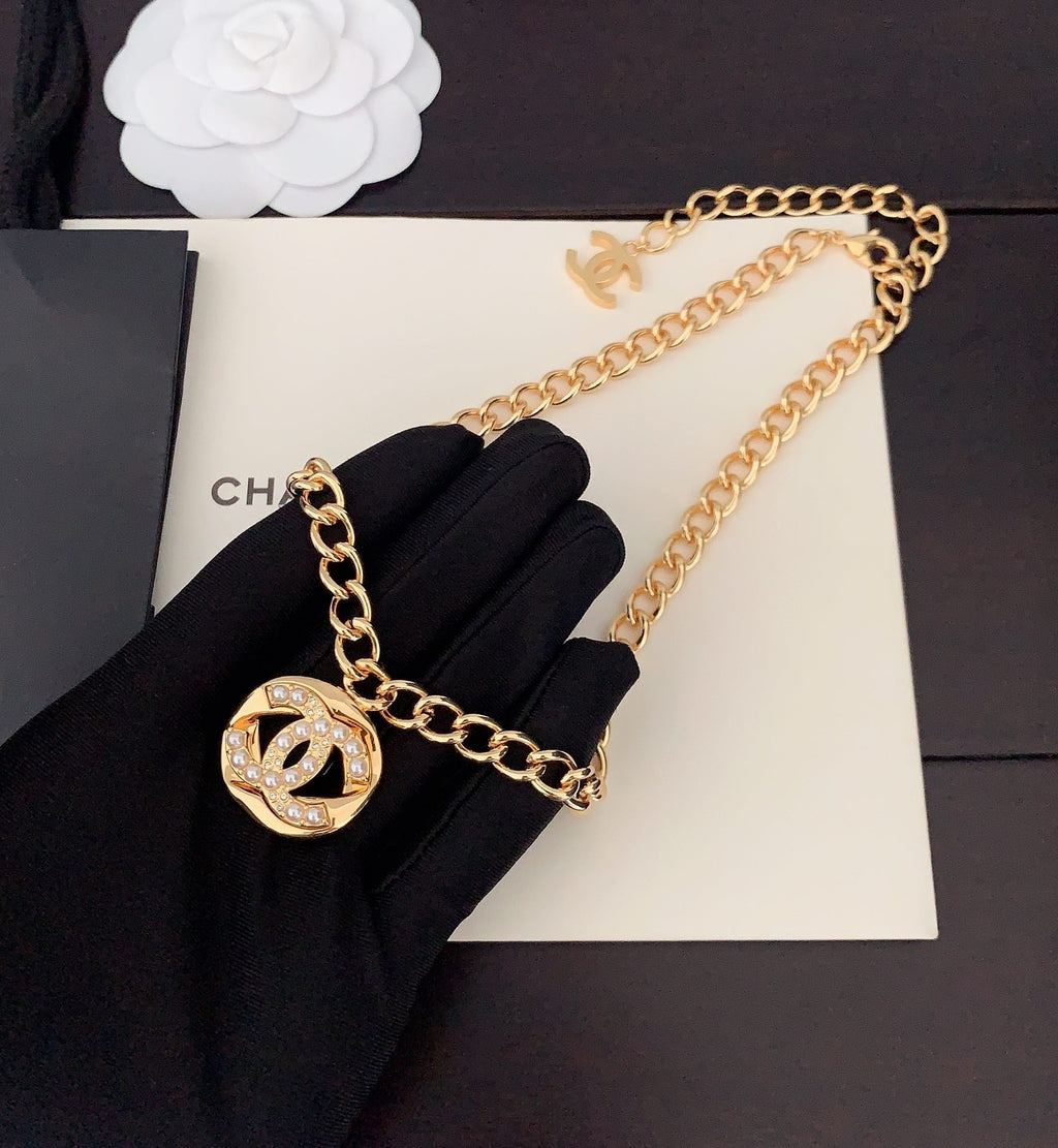 Chanel Diamond Chain 18K Gold Necklace