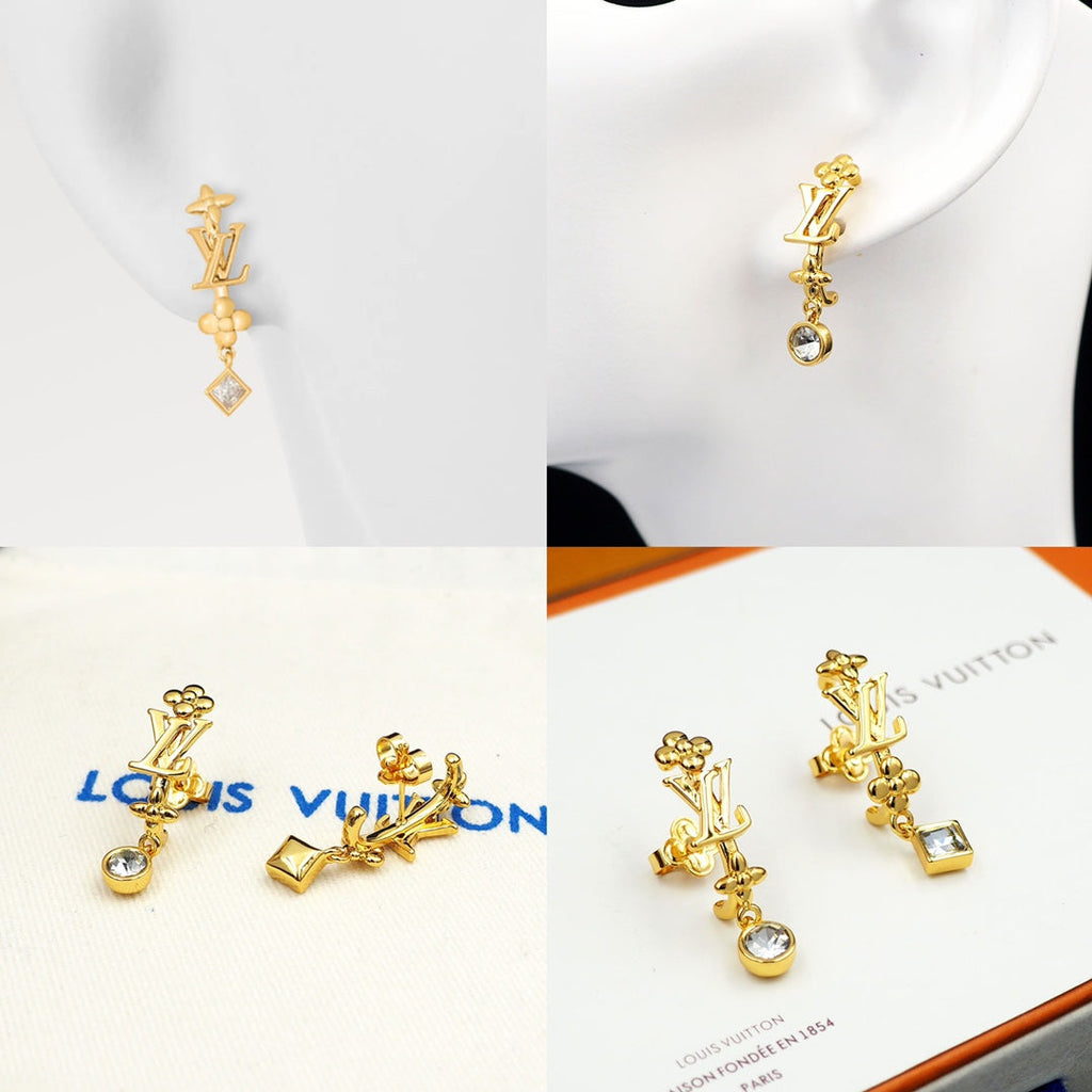 Louis Vuitton In the Sky 18K Gold Earrings