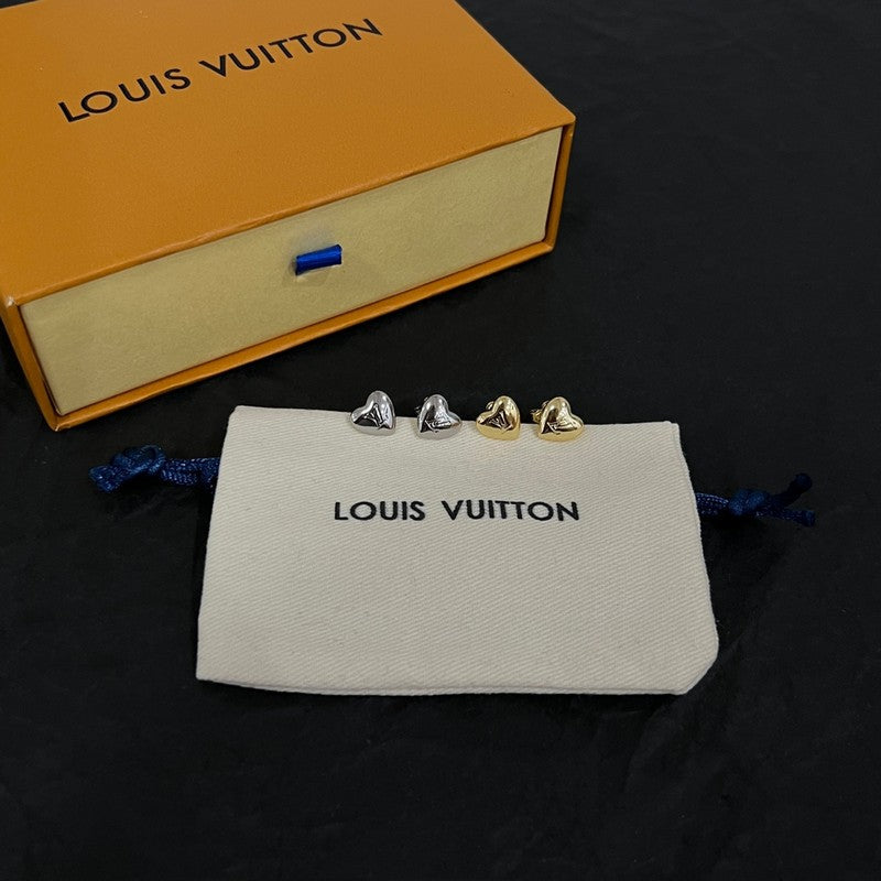 Louis Vuitton Heart 18K Gold Earrings