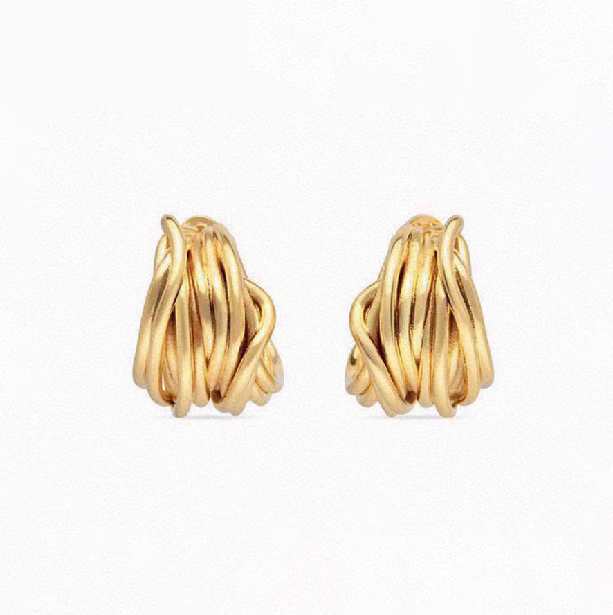 Balenciaga Gold 18K Gold Earrings