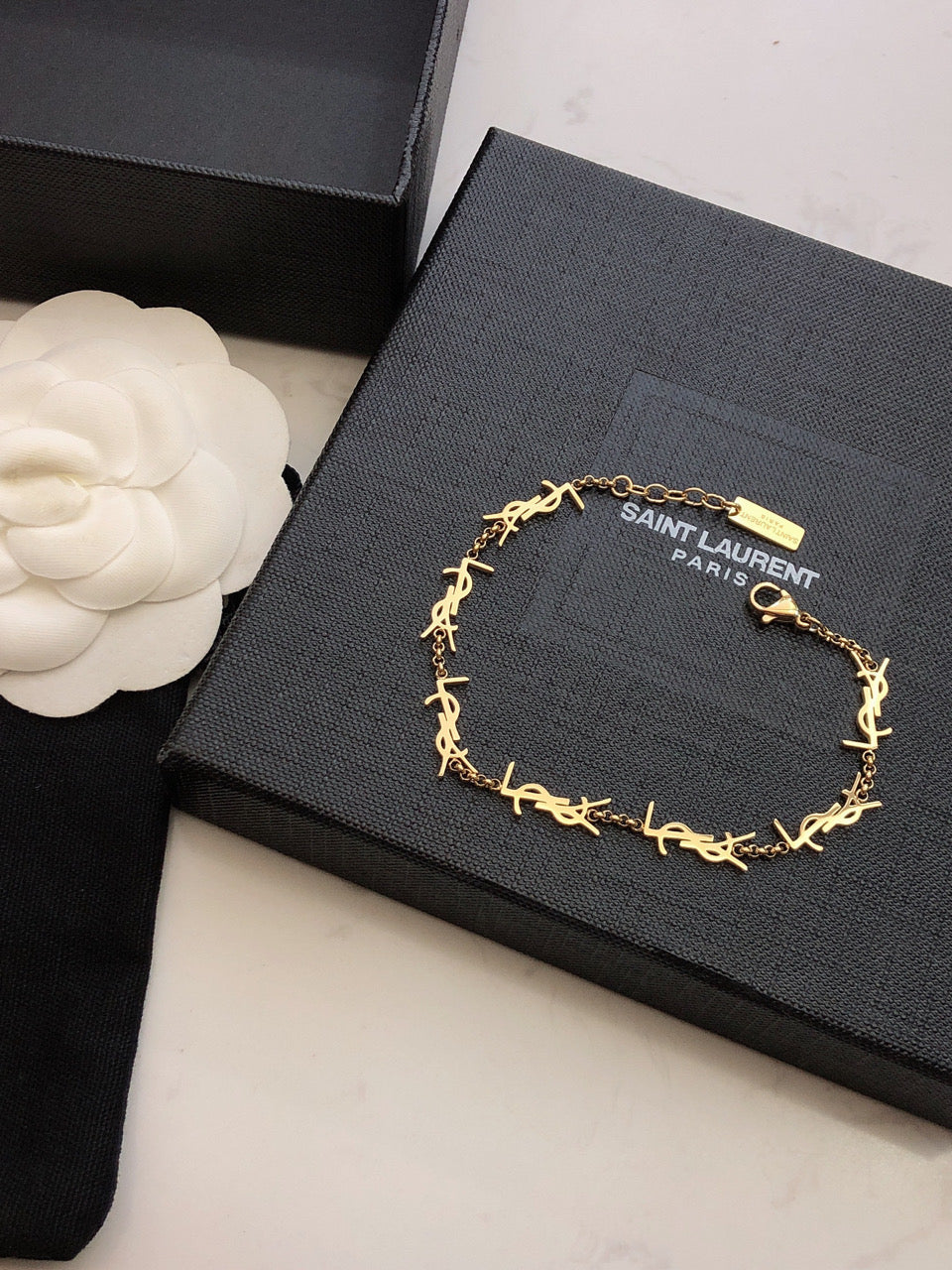 YSL Mini Cassan 18K Gold Bracelet