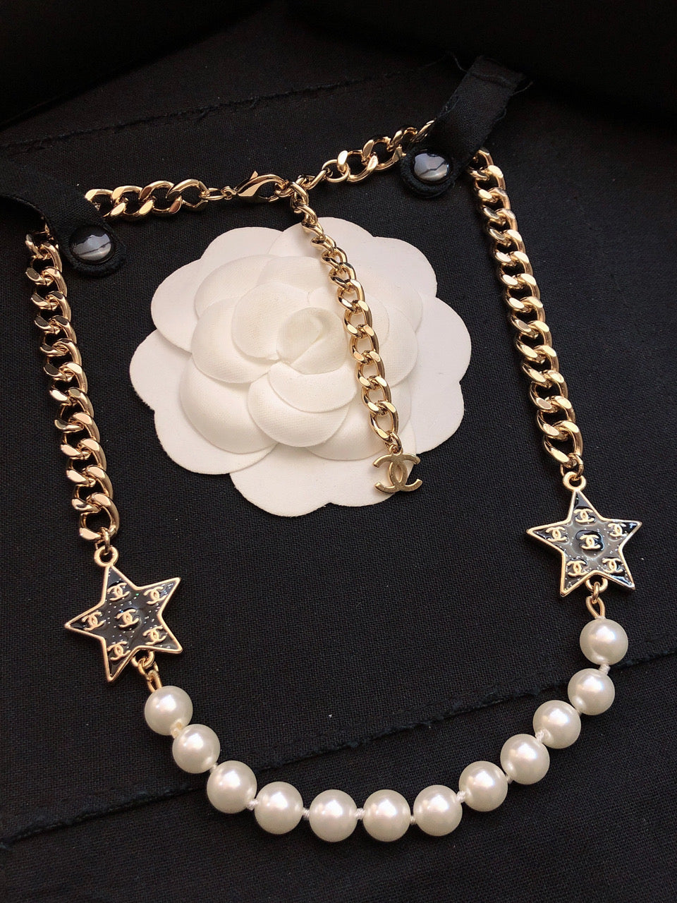 Chanel Star Pearls 18K Gold Necklace