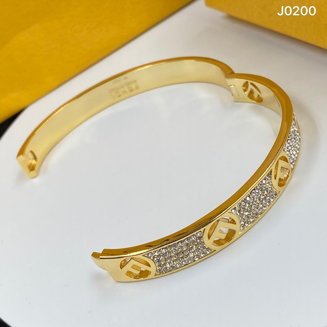 Fendi Is 18K Gold Bracelet