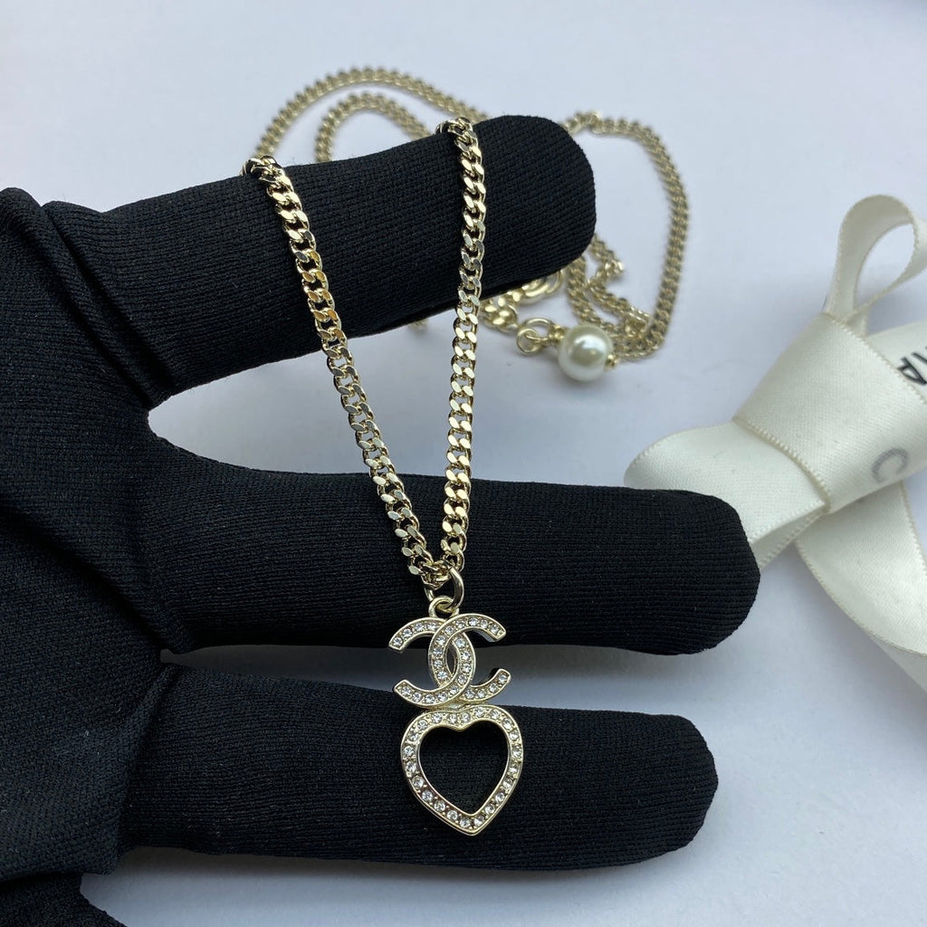 Chanel Heart Chain 18K Gold Necklace