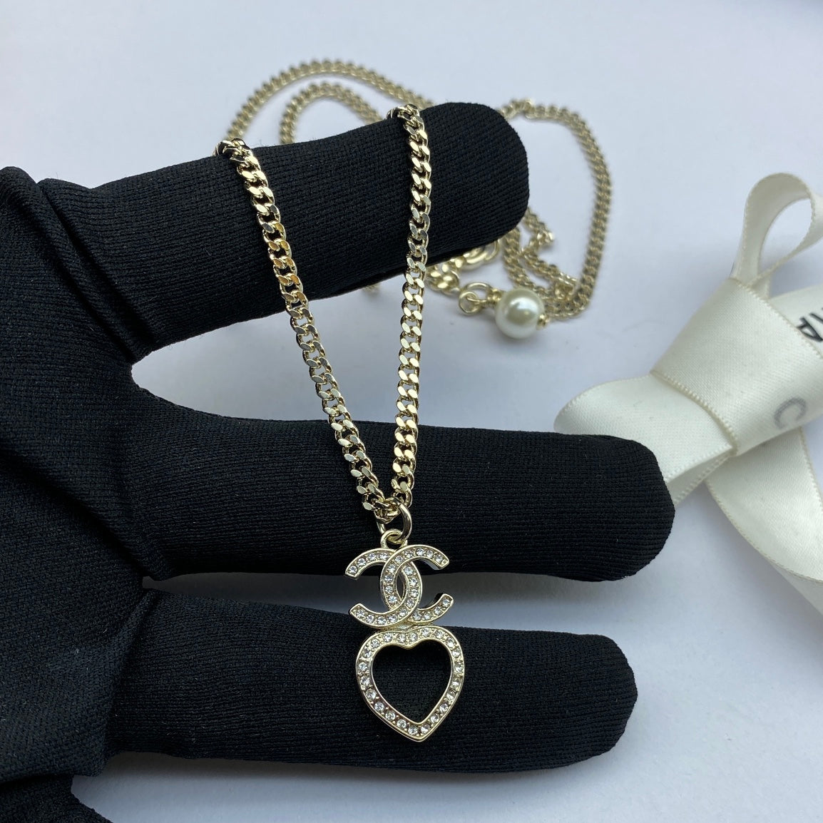 Chanel Heart Chain 18K Gold Necklace