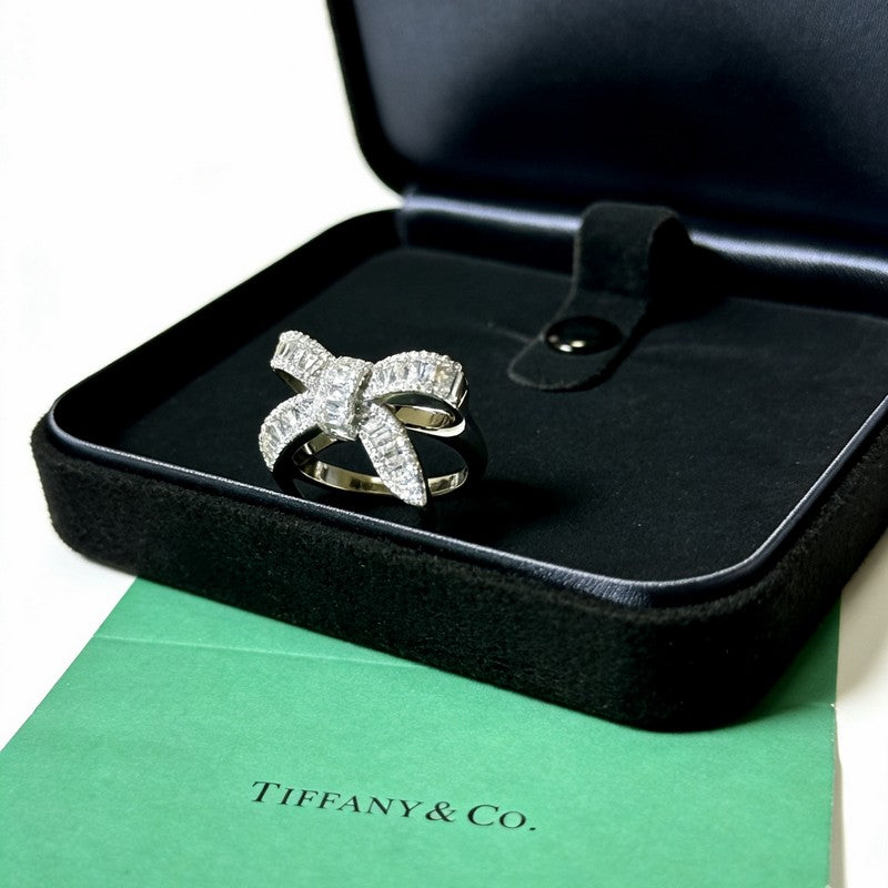 Tiffany Bow Diamond 18K Gold Ring