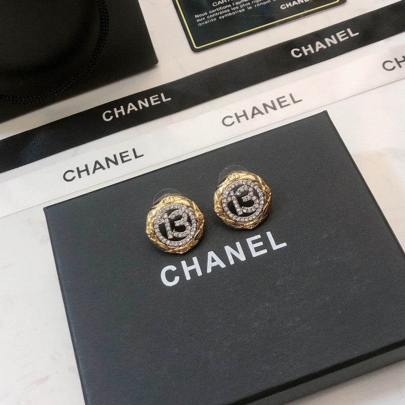 Chanel No.13 Diamond 18K Gold Earrings
