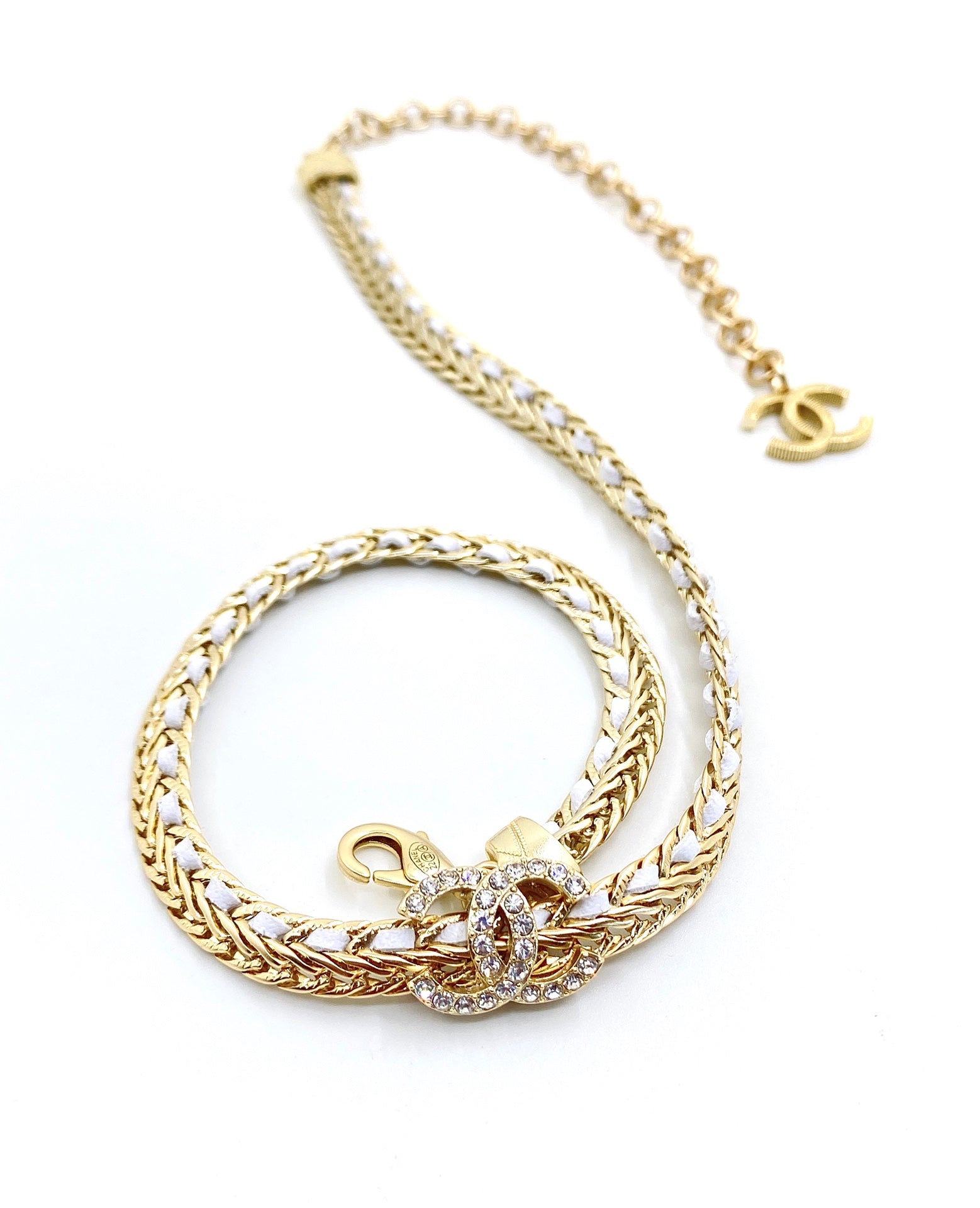 Chanel Diamonds Choker 18K Gold Necklace