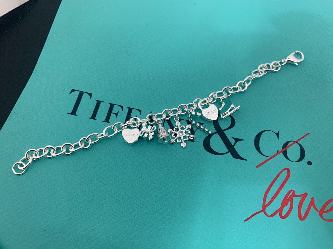 Tiffany Christmas Tag 18K Gold Bracelet