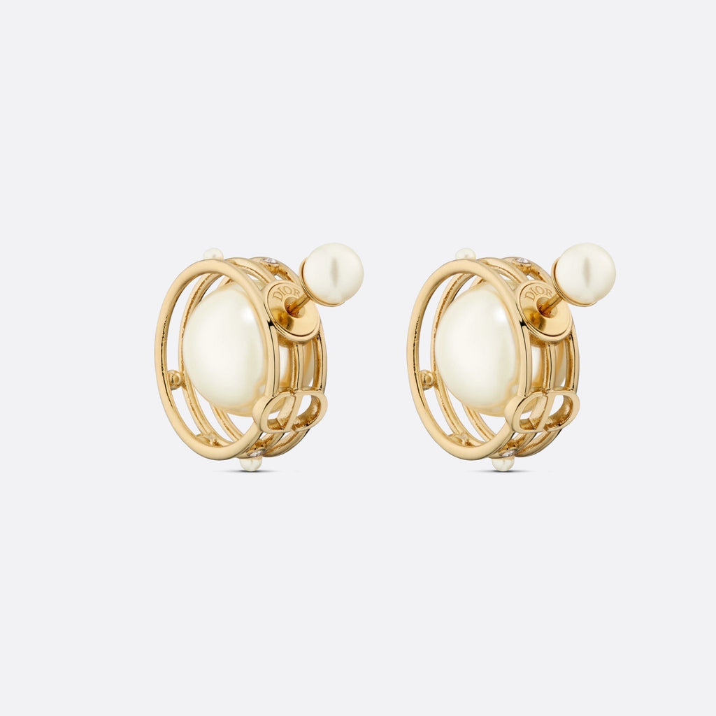 Dior D-Backstage 18K Gold Earrings