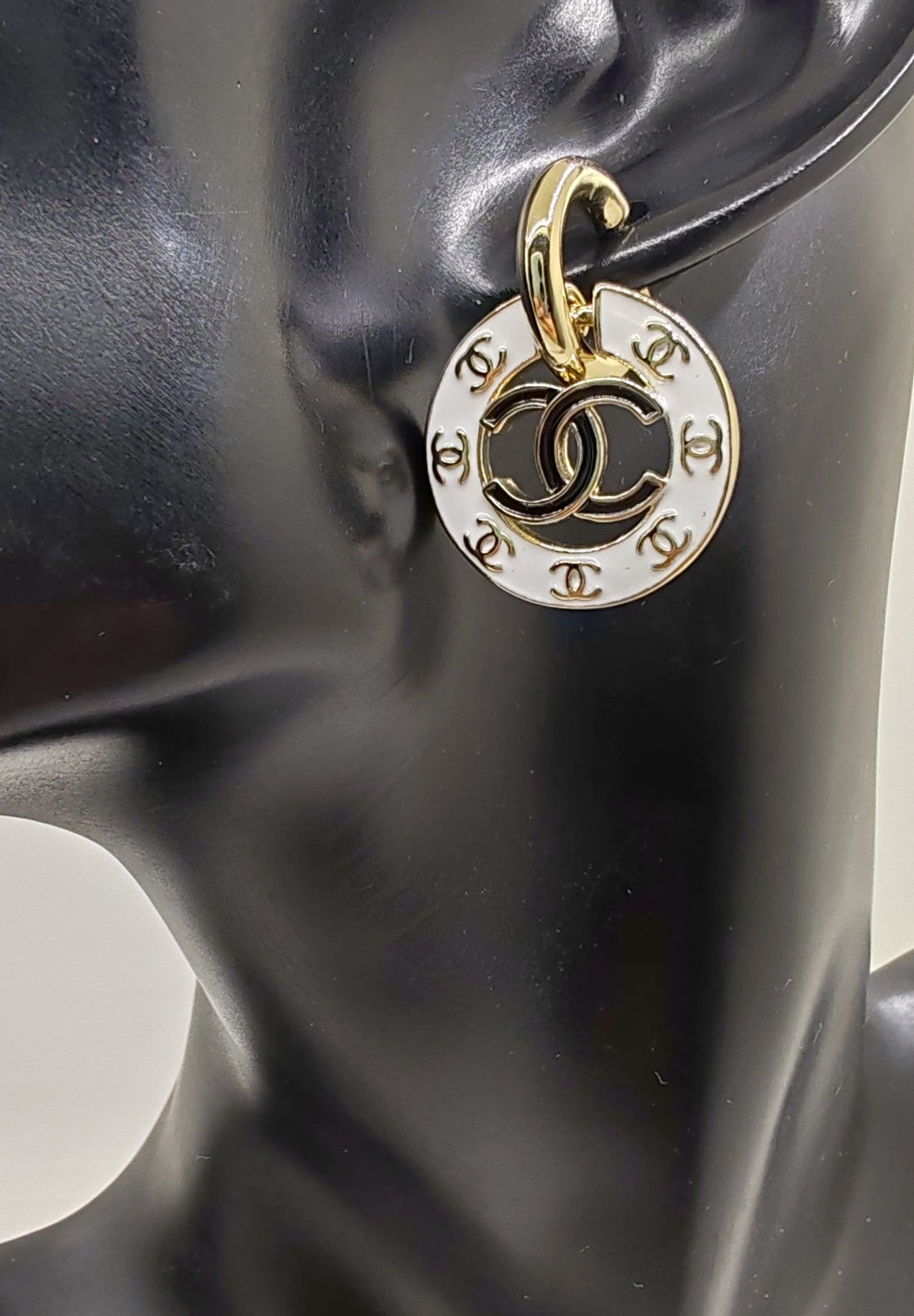 Chanel Circle 18K Gold Earrings