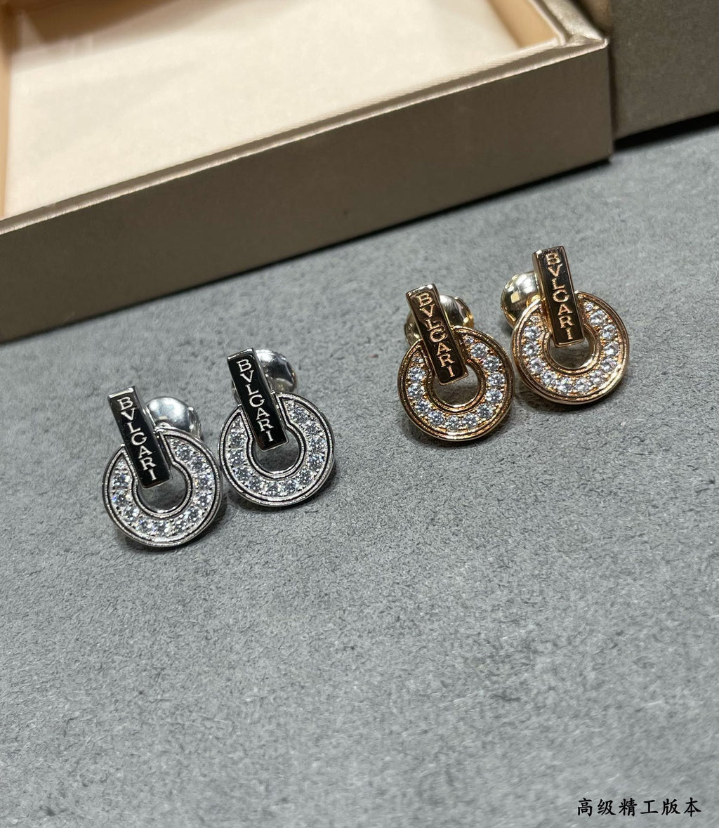 Bvlgari 18K White Gold Earrings