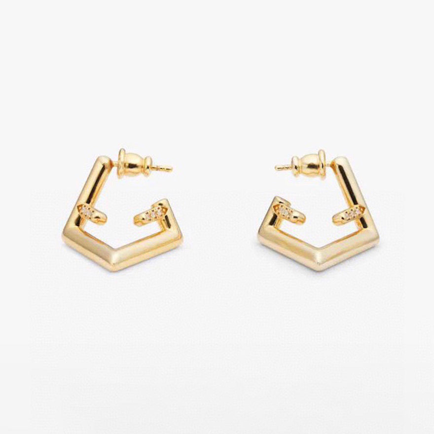Fendi First 18K Gold Earrings