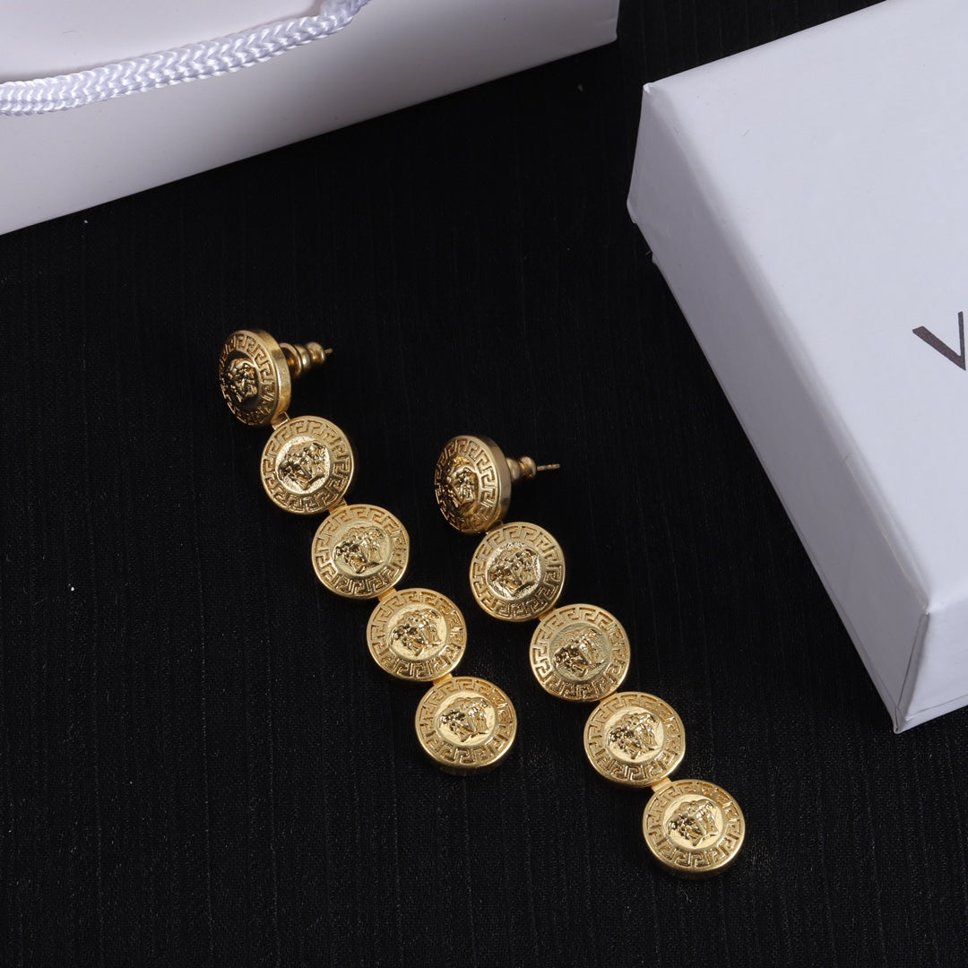 Long 18K Gold Earrings