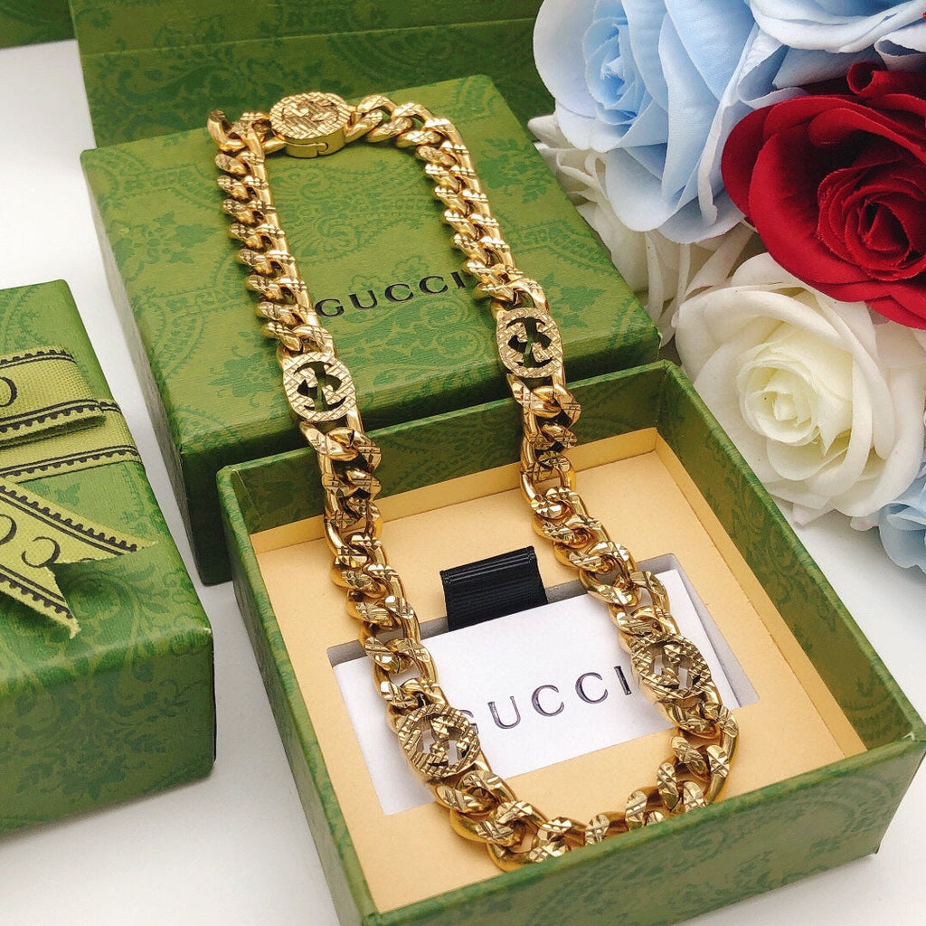 Gucci Double Chain 18K Gold Necklace
