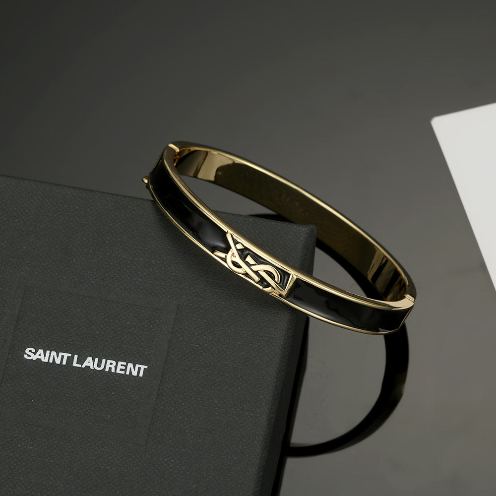 YSL Black 18K Gold Bracelet