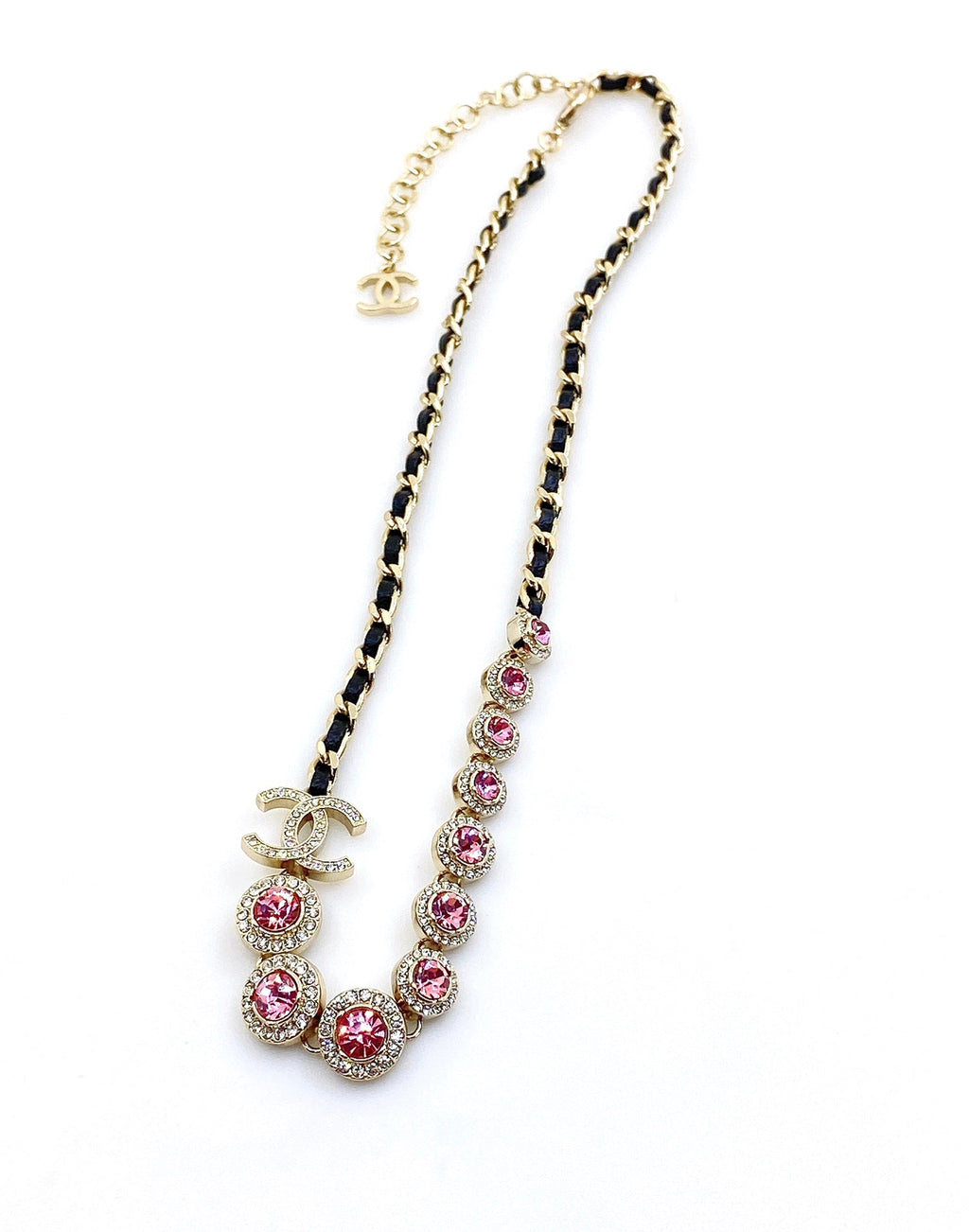 Chanel Leather Choker 18K Gold Necklace