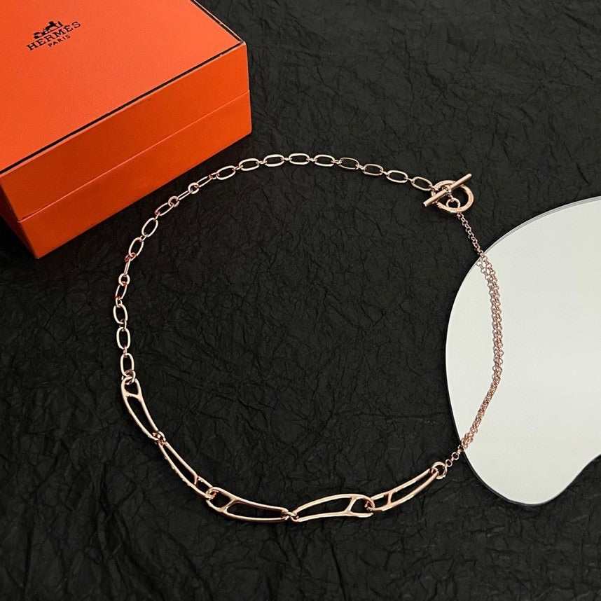 Hermes Chaine D'ancre Chain 18K Gold Necklace