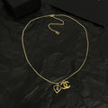 Chanel Black Heart 18K Gold Necklace