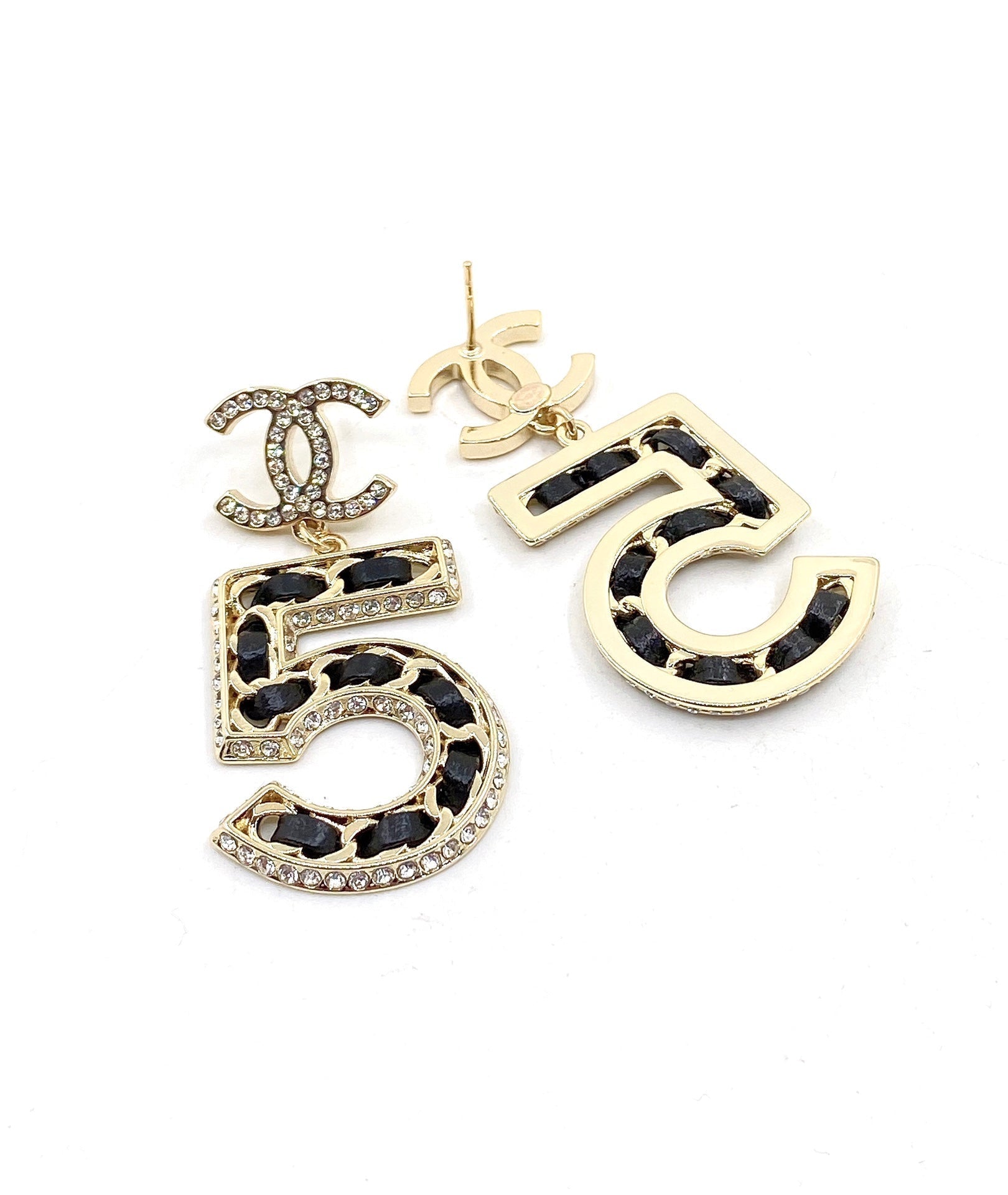 Chanel No. 5 Perfume 18K Gold Earrings