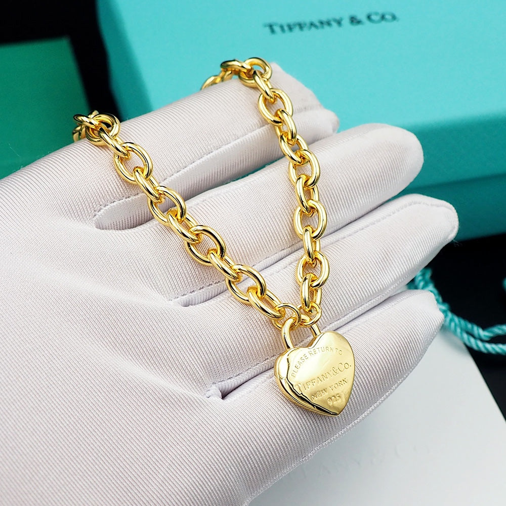 Tiffany Tag Chain 18K Gold Bracelet