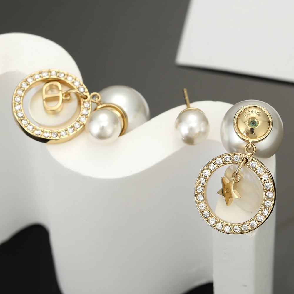 Dior Tribales Pearl 18K Gold Earrings