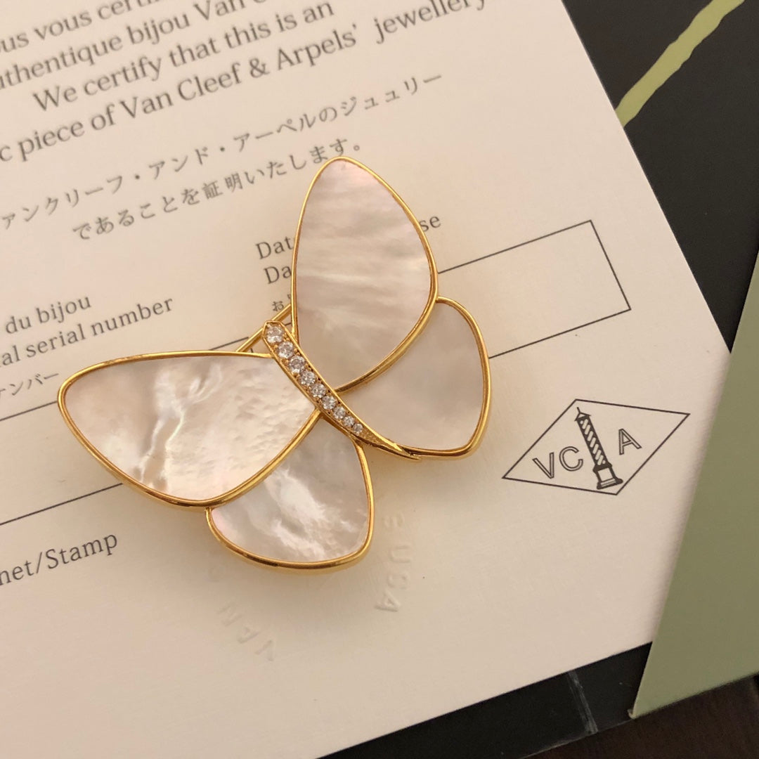 Butterfly 18K Gold Brooch