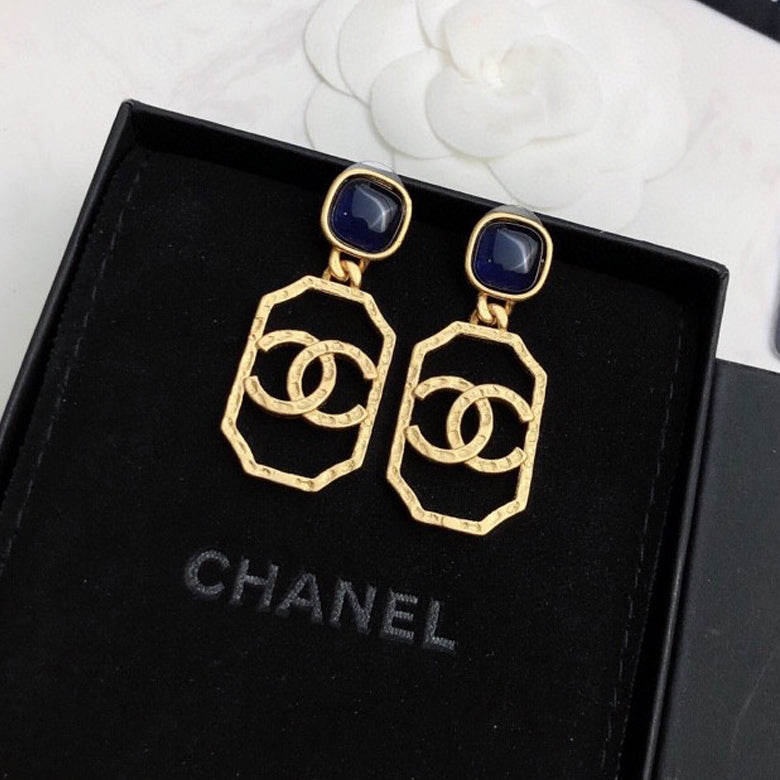 Chanel Perfume Bottle 18K Gold Earrings
