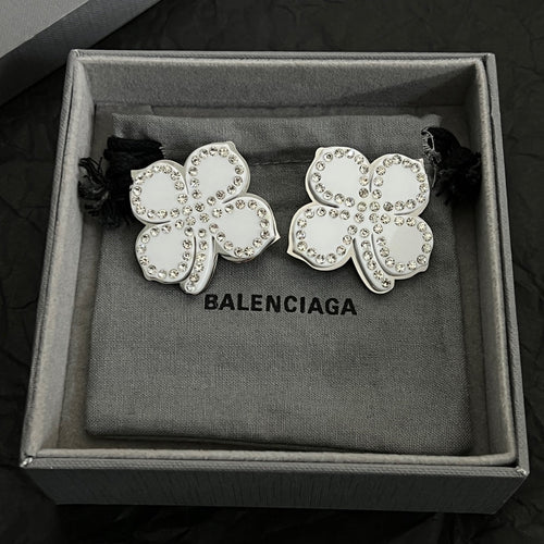 Balenciaga Flower 18K Gold Earrings
