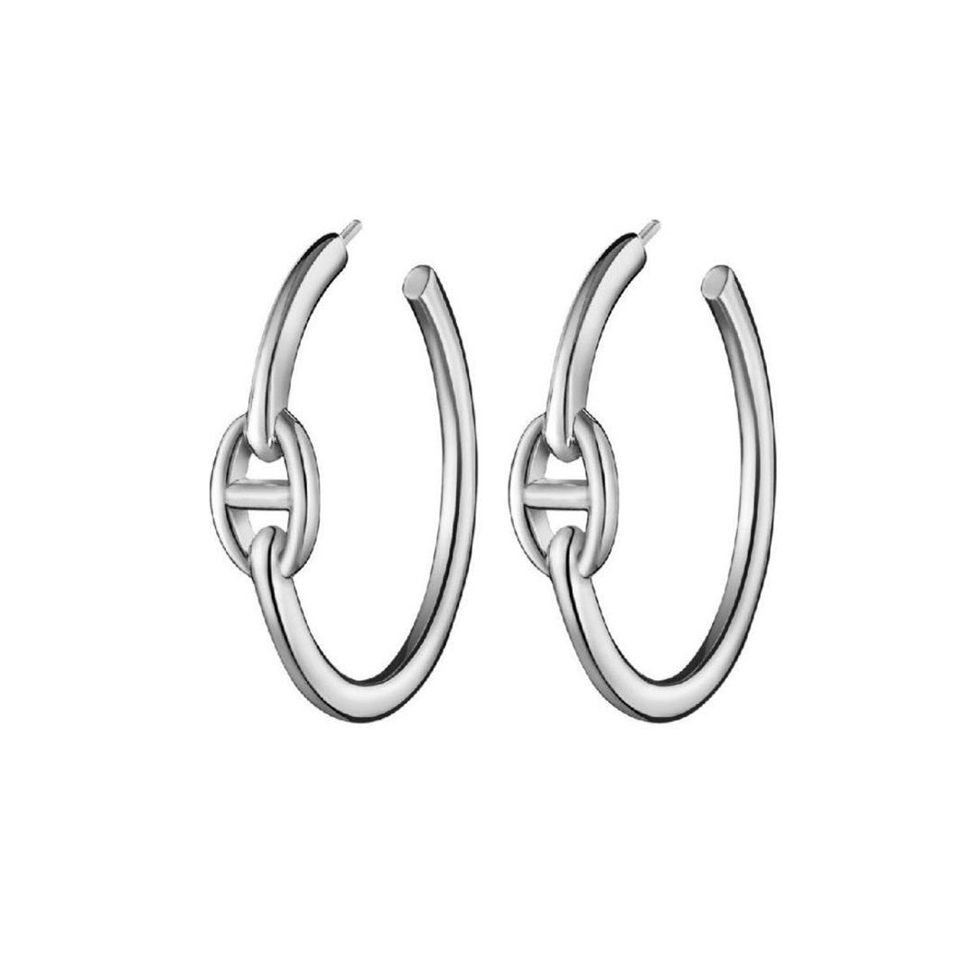 Hermes Chaine D'Ancre 18K Gold Earrings