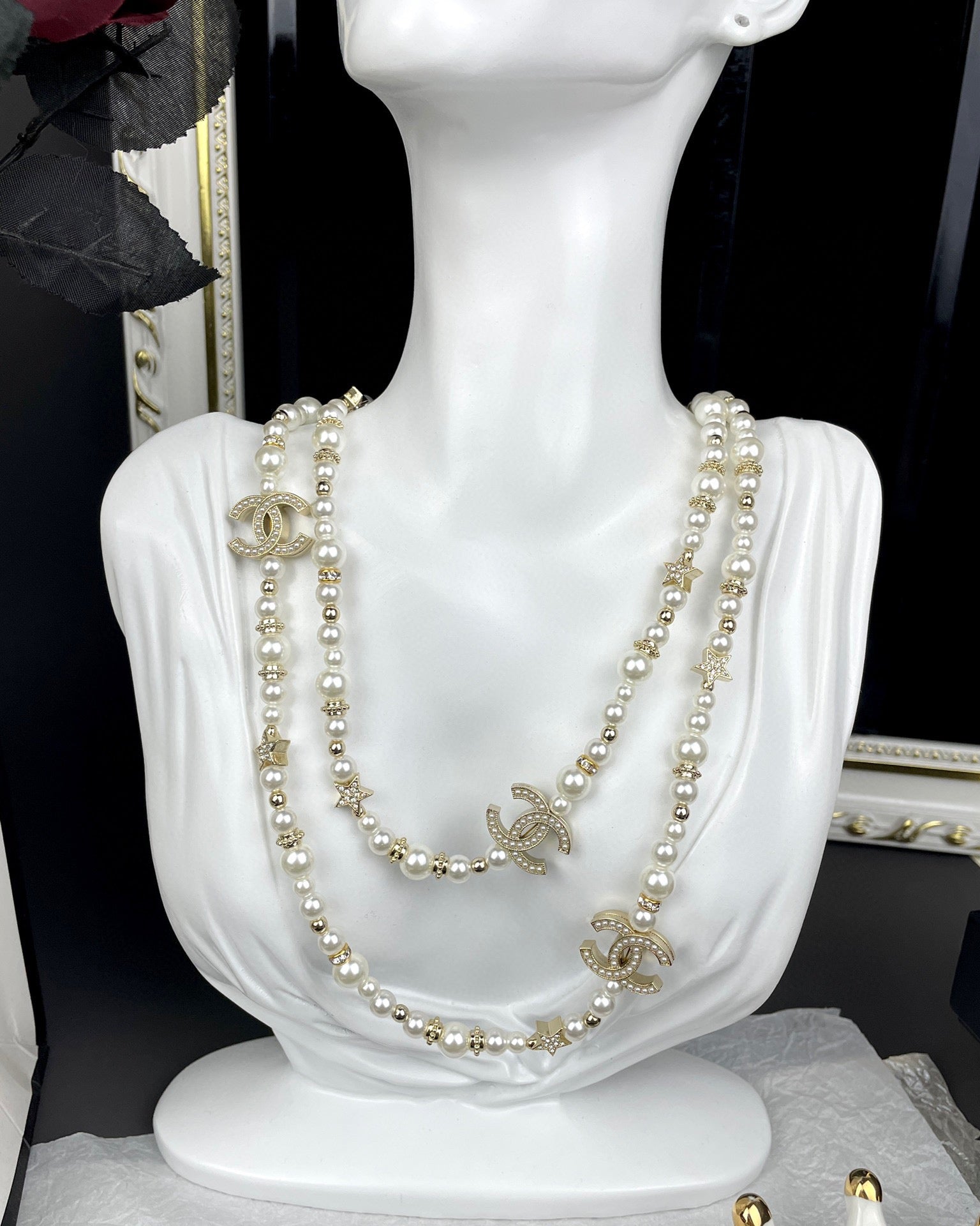 Chanel Pearls 18K Gold Necklace