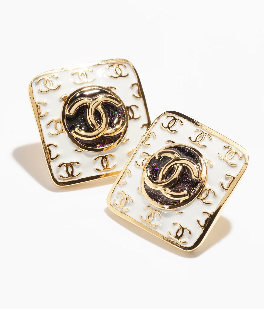 Chanel Vintage 18K Gold Earrings